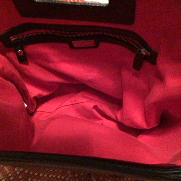 Banana Republic Black & White Hand Bag Patent Leather Handle Handbag Geo Print - Picture 2 of 9